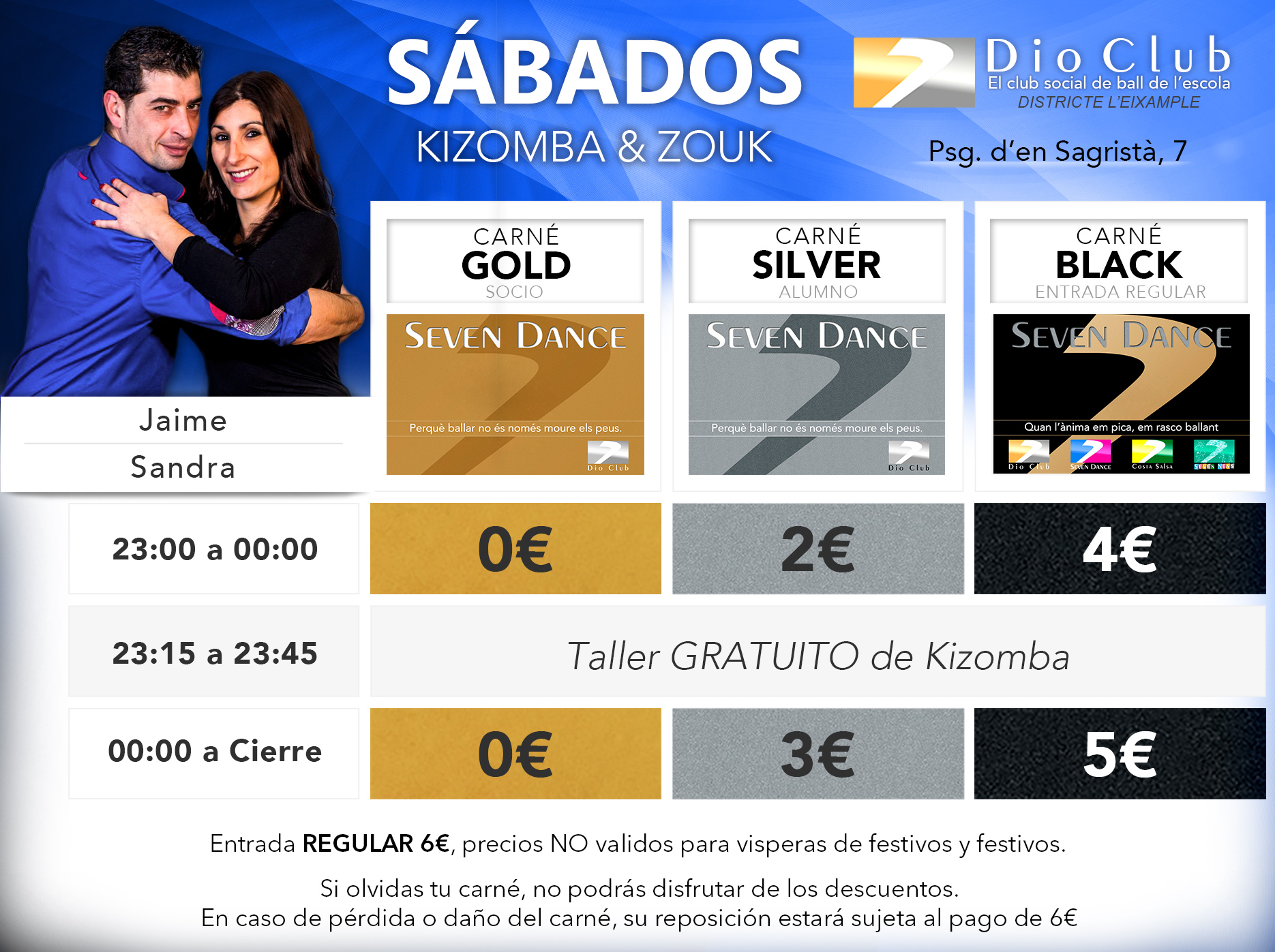Tarifas de Kizomba, a partir de 4€ 