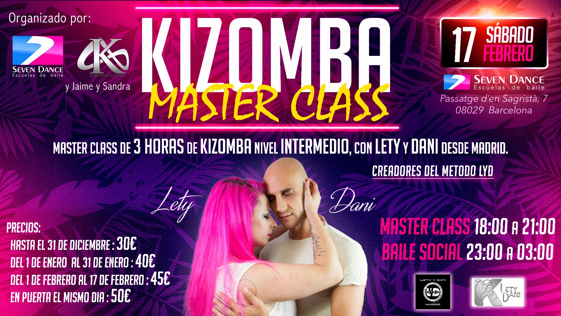 Sesión de Kizomba, sábados en Seven Dance Eixample
