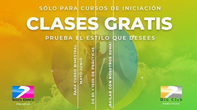 Clases abiertas gratuitas de salsa y bachata en Barcelona en Seven Dance, jornadas de puertas abiertas para cursos bimestrales mayo junio con profesores profesionales y acceso a prácticas en Dio Club