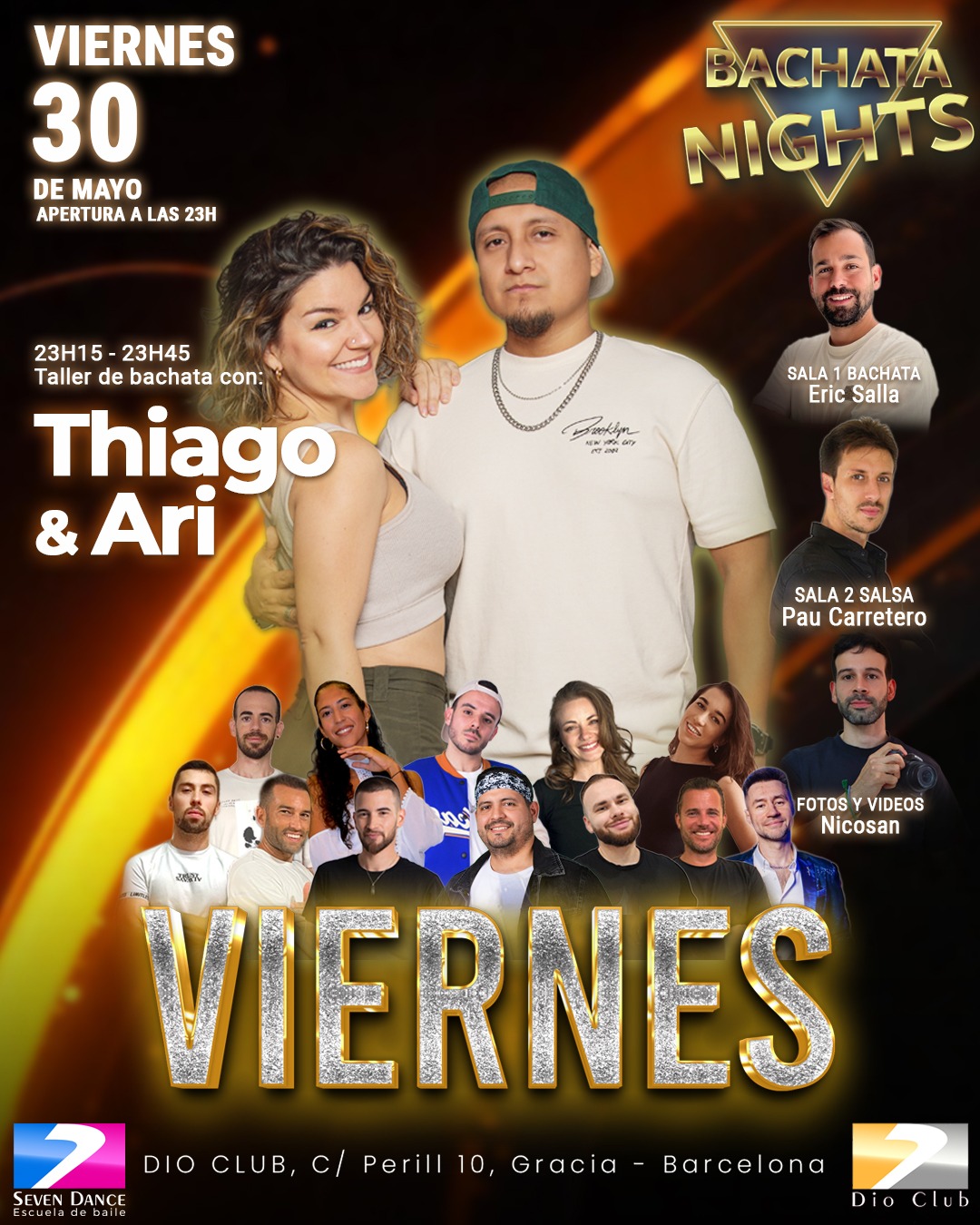 Escuela de Baile Seven Dance Barcelona con prácticas y clases de baile, bachata y salsa