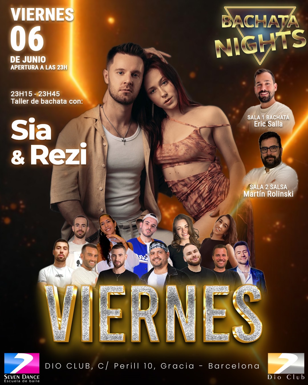 Escuela de Baile Seven Dance Barcelona con prácticas y clases de baile, bachata y salsa