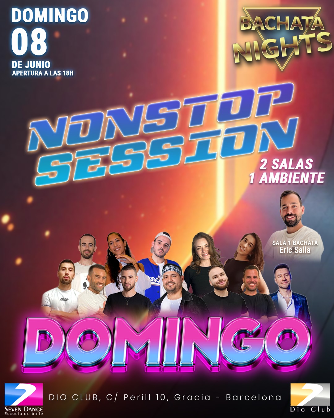 Escuelas de Baile Seven Dance Barcelona con prácticas y clases de baile, bachata y salsa