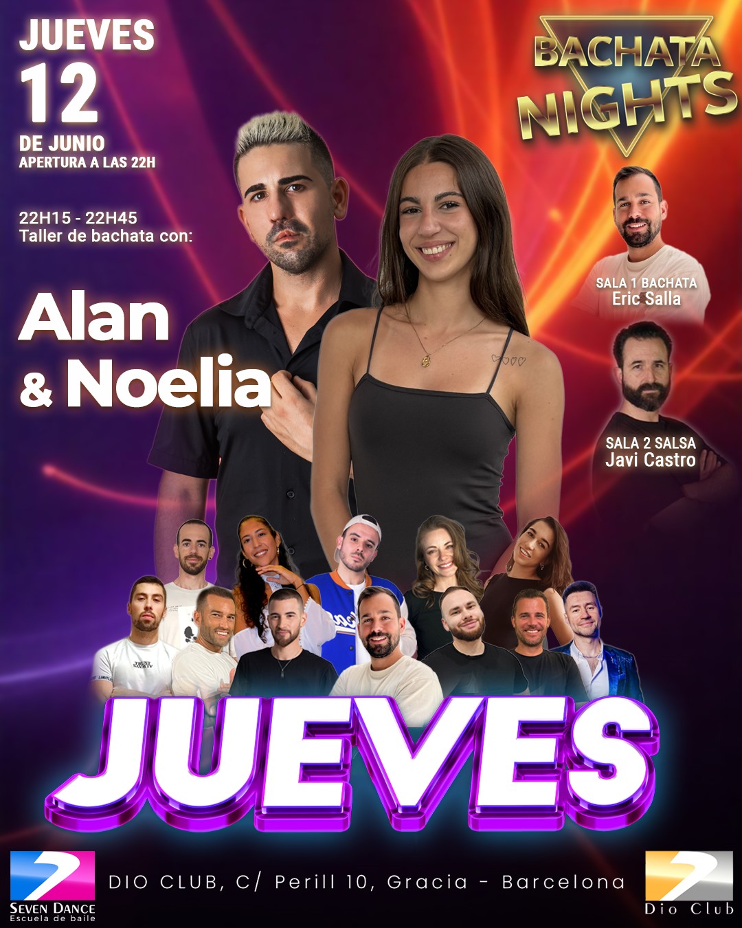 Escuela de Baile Seven Dance Barcelona con prácticas y clases de baile, bachata y salsa