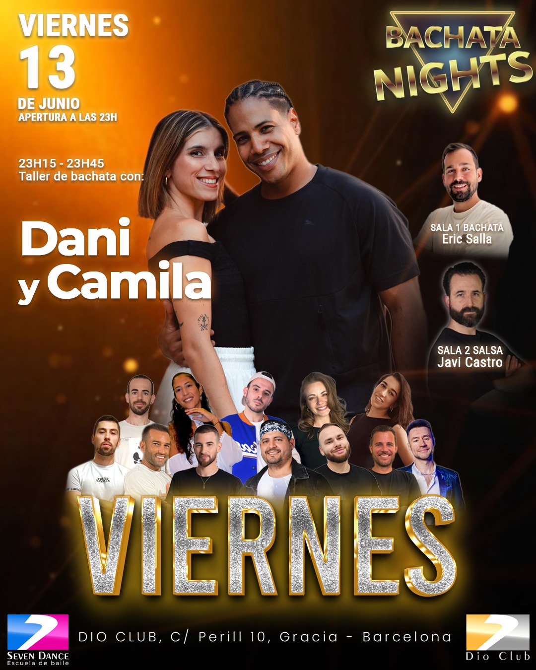 Escuela de Baile Seven Dance Barcelona con prácticas y clases de baile, bachata y salsa