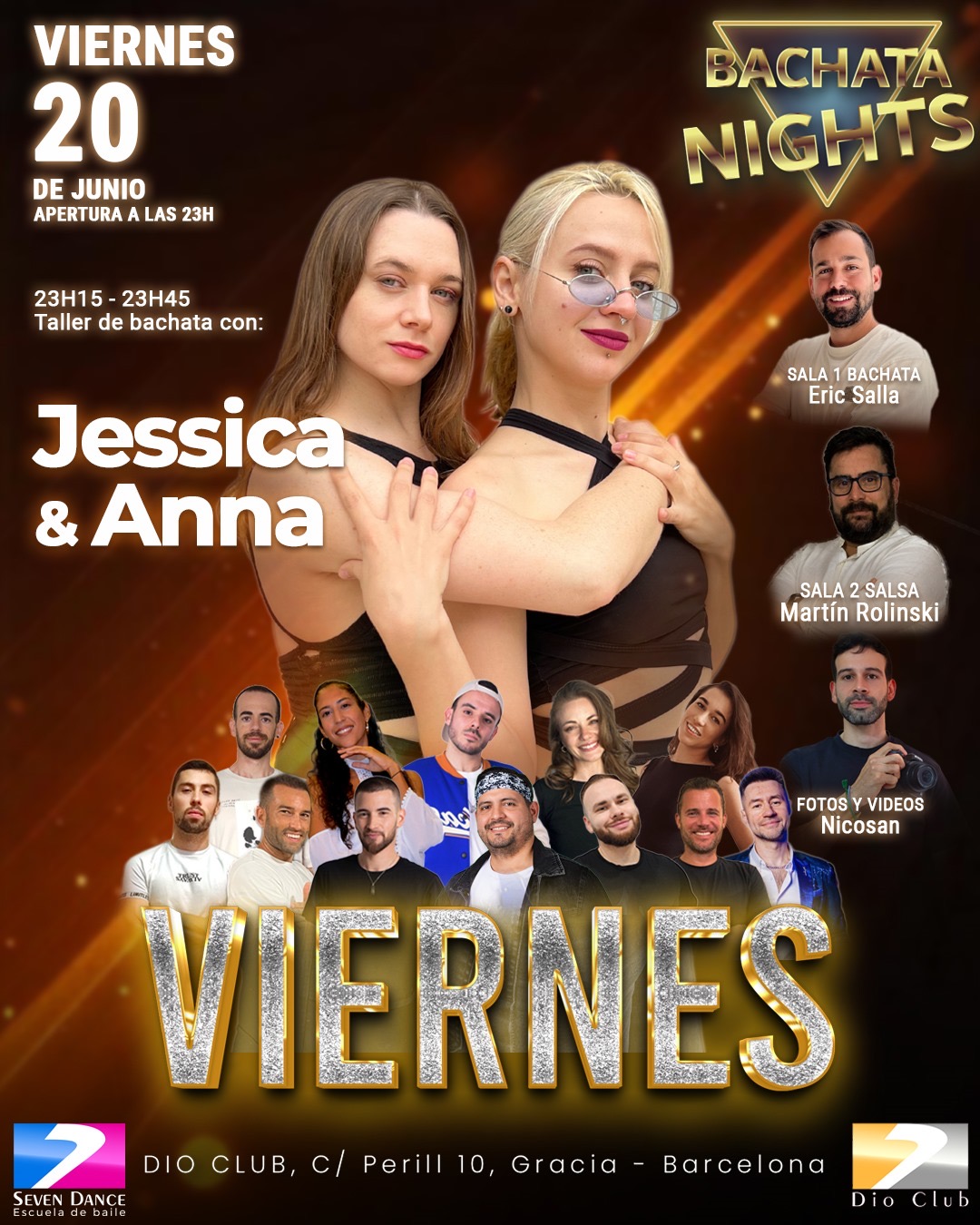 Escuela de Baile Seven Dance Barcelona con prácticas y clases de baile, bachata y salsa