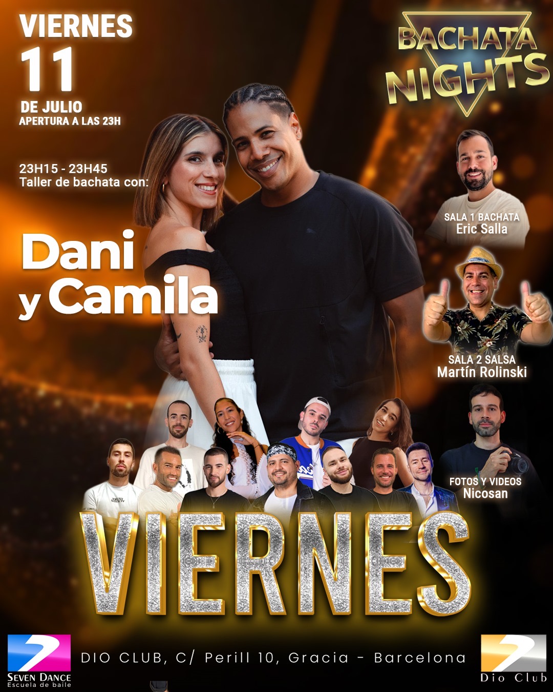 Escuela de Baile Seven Dance Barcelona con prácticas y clases de baile, bachata y salsa
