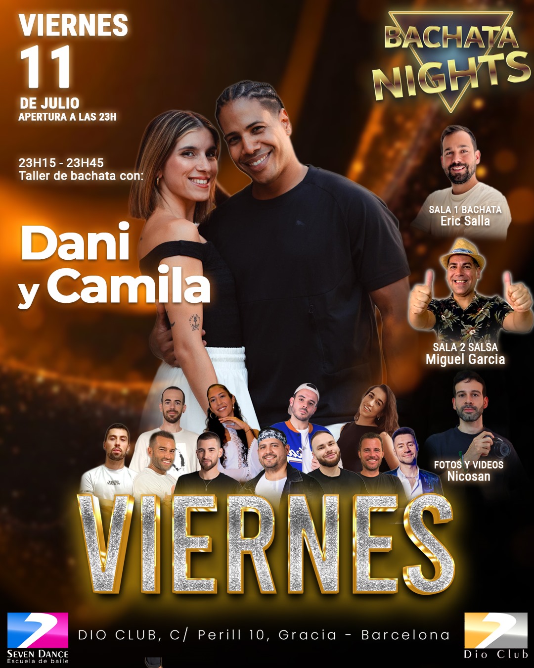 Escuela de Baile Seven Dance Barcelona con prácticas y clases de baile, bachata y salsa