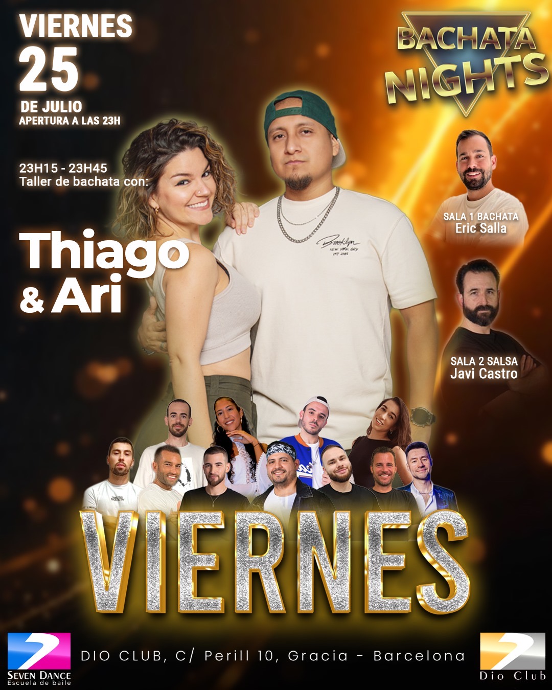 Escuela de Baile Seven Dance Barcelona con prácticas y clases de baile, bachata y salsa