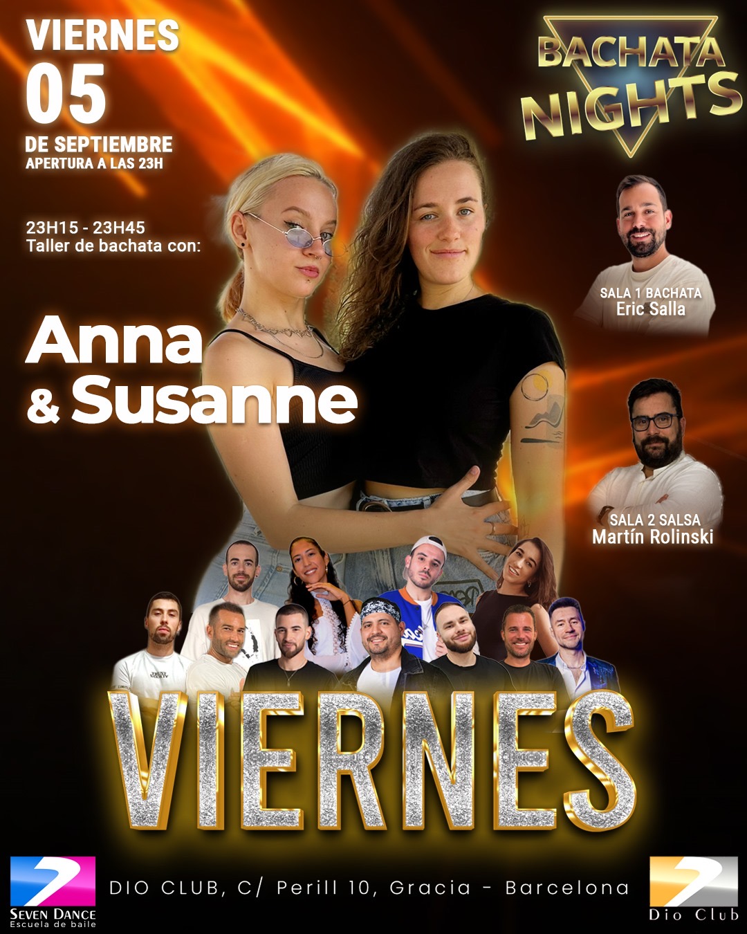 Escuela de Baile Seven Dance Barcelona con prácticas y clases de baile, bachata y salsa