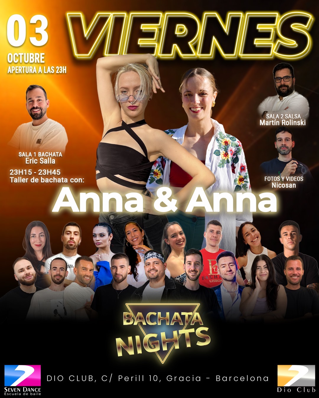Escuela de Baile Seven Dance Barcelona con prácticas y clases de baile, bachata y salsa