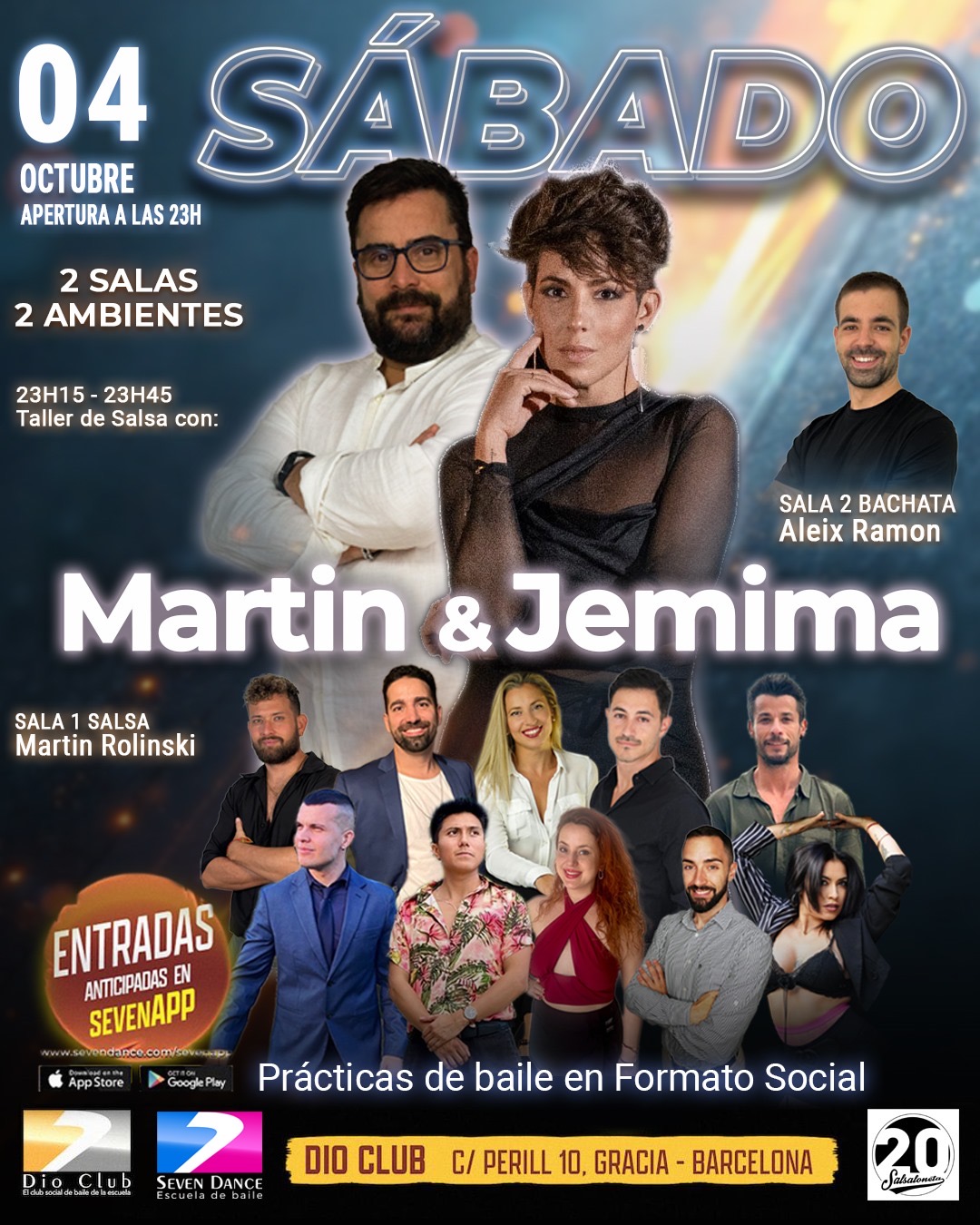 Escuela de Baile Seven Dance Barcelona con prácticas y clases de baile, bachata y salsa