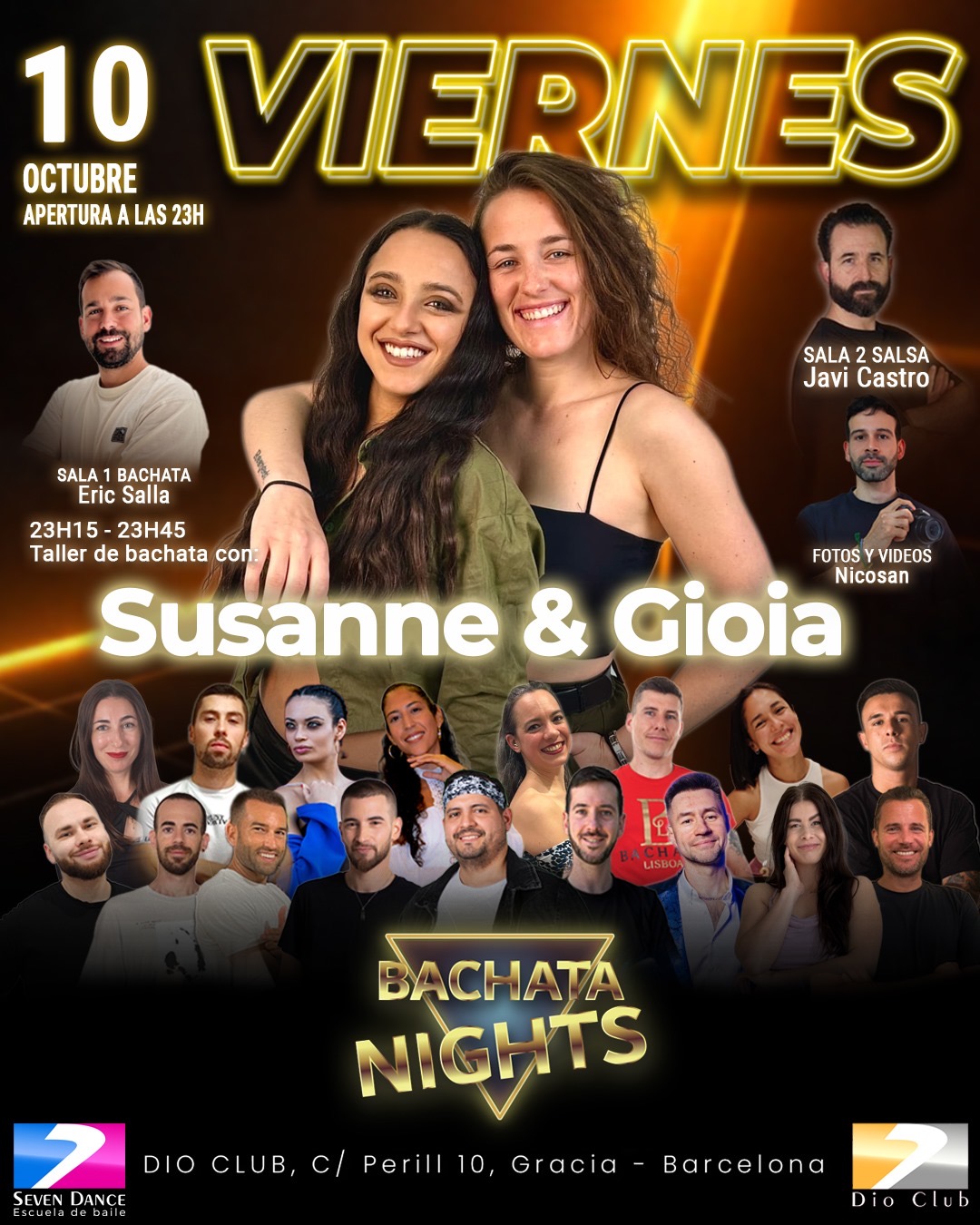 Escuela de Baile Seven Dance Barcelona con prácticas y clases de baile, bachata y salsa