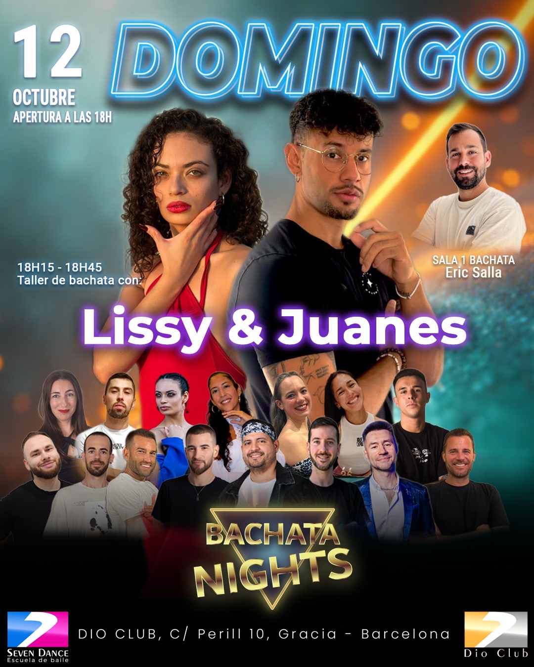 Escuelas de Baile Seven Dance Barcelona con prácticas y clases de baile, bachata y salsa