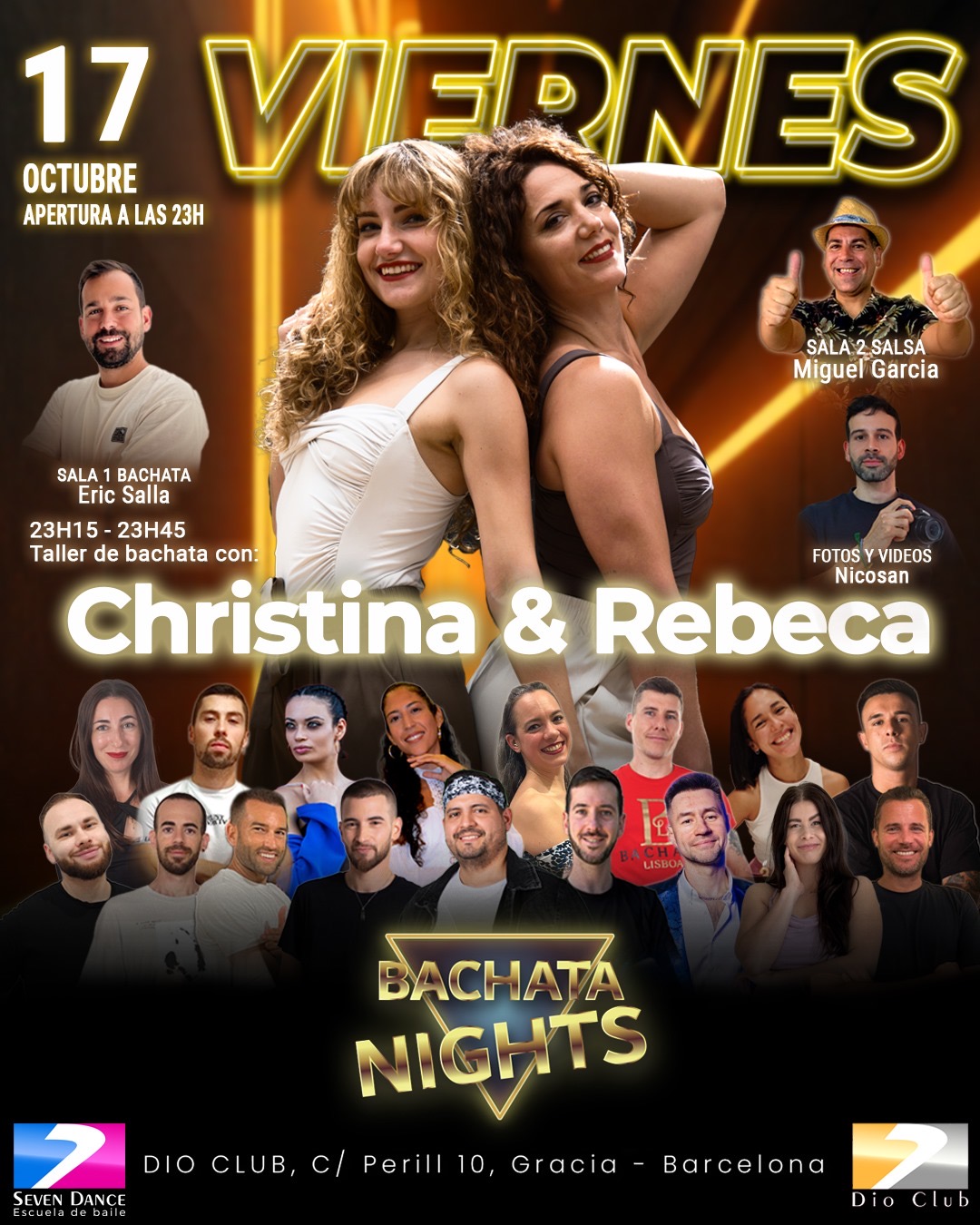 Escuela de Baile Seven Dance Barcelona con prácticas y clases de baile, bachata y salsa