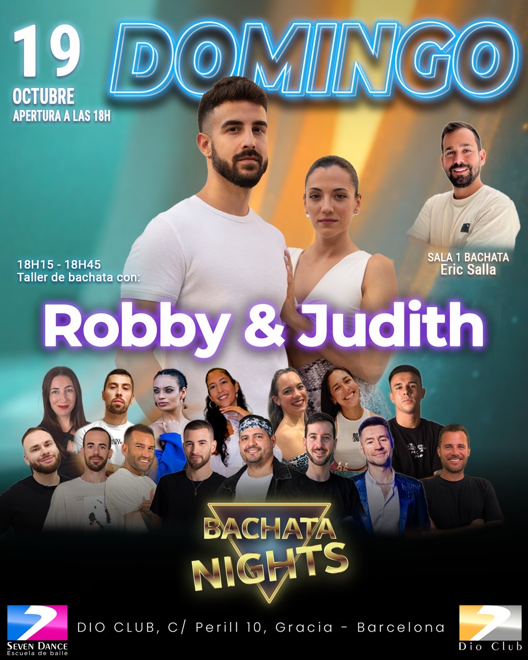 Escuelas de Baile Seven Dance Barcelona con prácticas y clases de baile, bachata y salsa