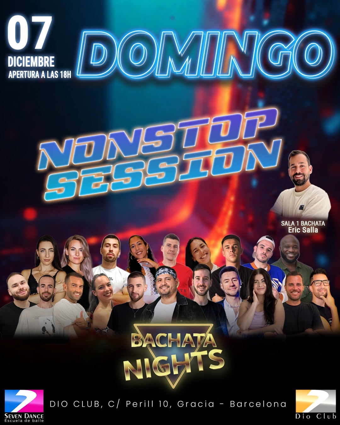 Escuelas de Baile Seven Dance Barcelona con prácticas y clases de baile, bachata y salsa