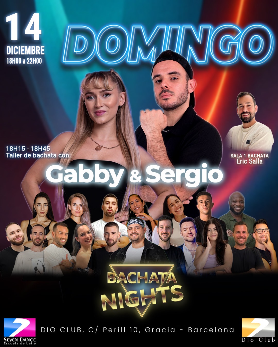 Escuelas de Baile Seven Dance Barcelona con prácticas y clases de baile, bachata y salsa