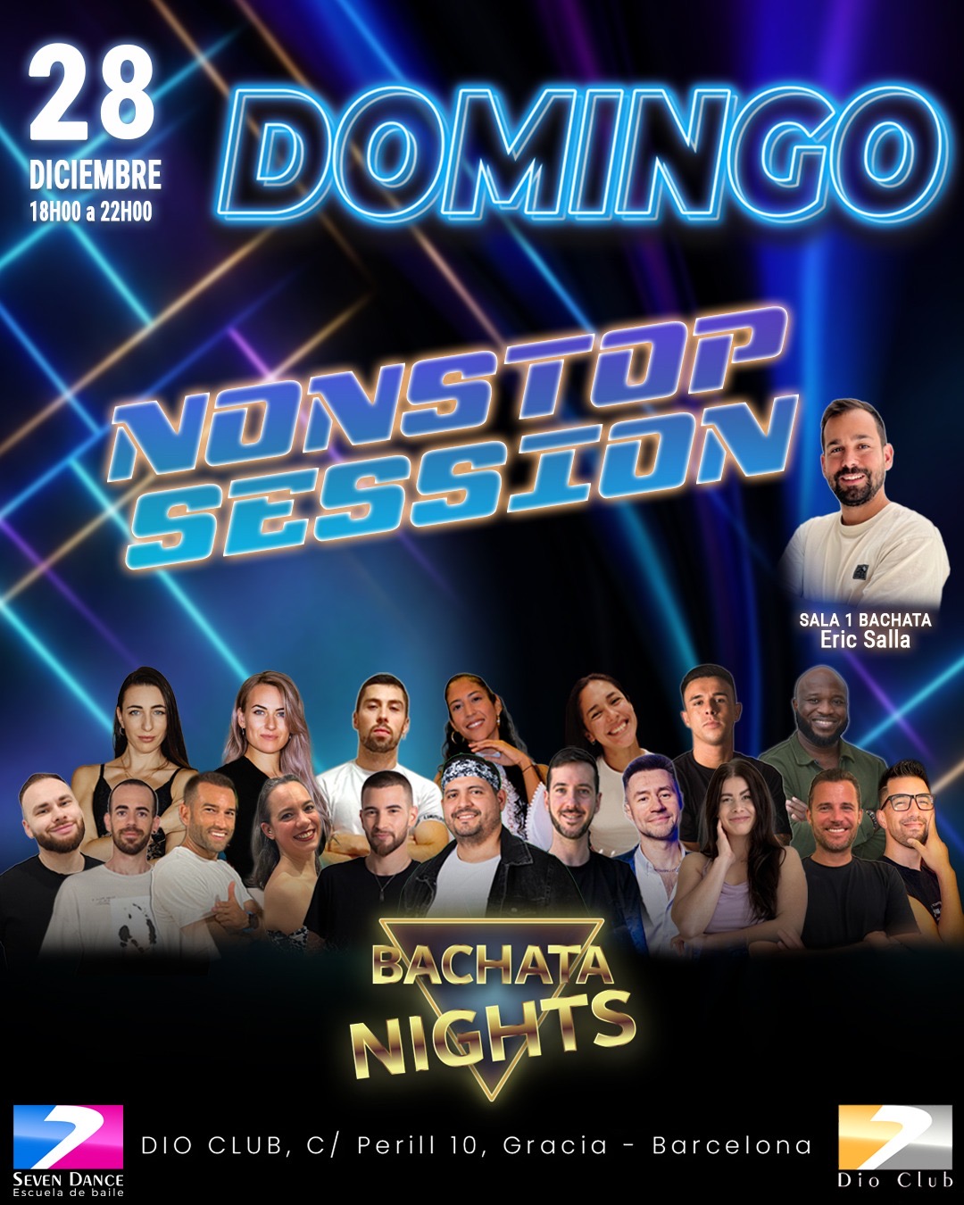 Escuelas de Baile Seven Dance Barcelona con prácticas y clases de baile, bachata y salsa