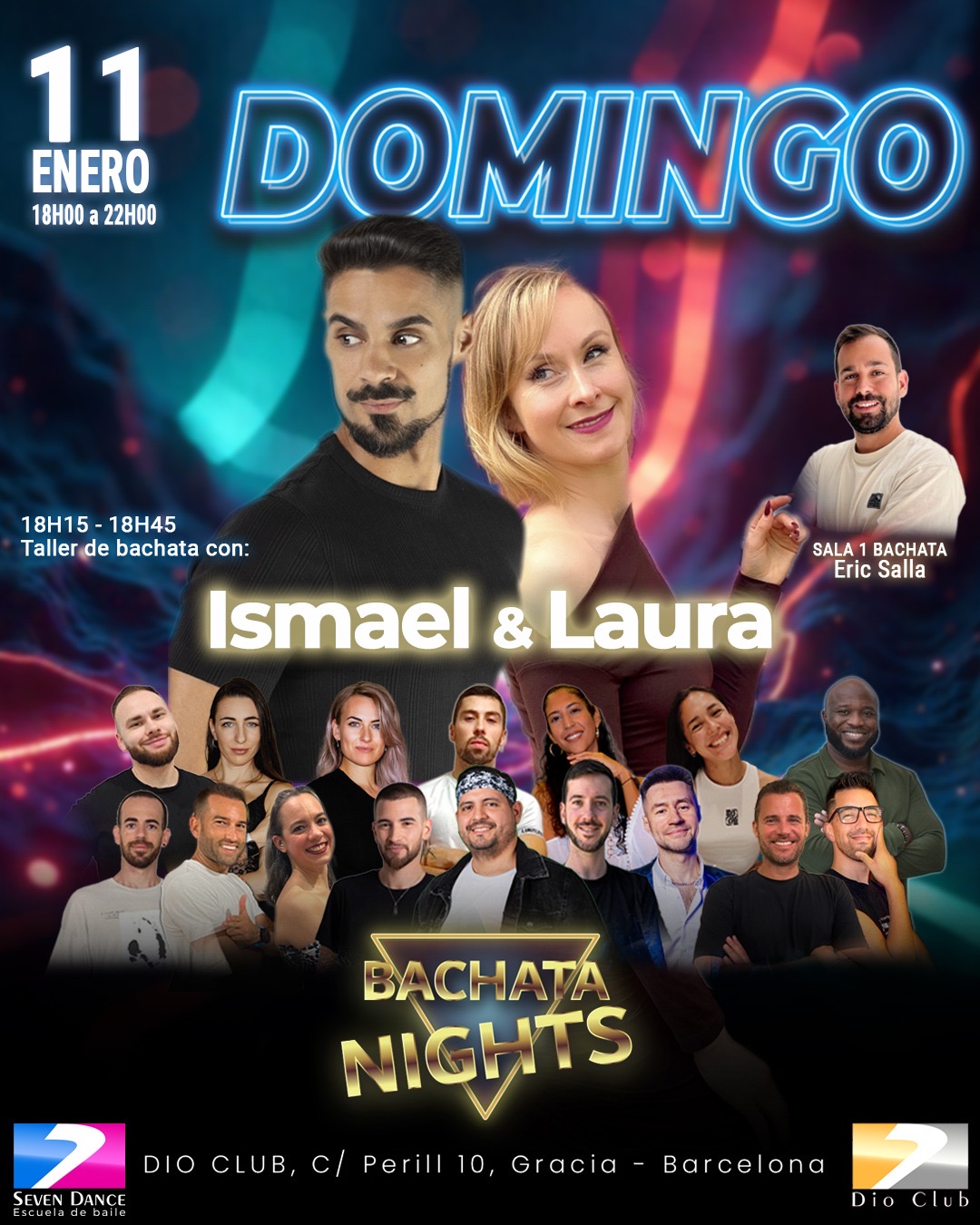 Escuelas de Baile Seven Dance Barcelona con prácticas y clases de baile, bachata y salsa