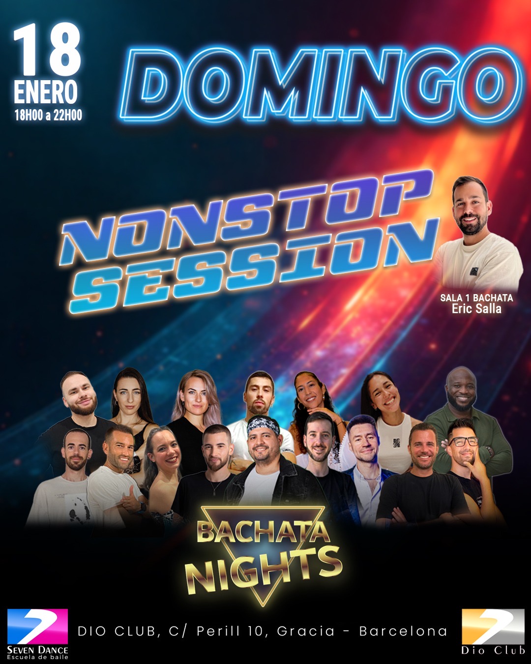 Escuelas de Baile Seven Dance Barcelona con prácticas y clases de baile, bachata y salsa