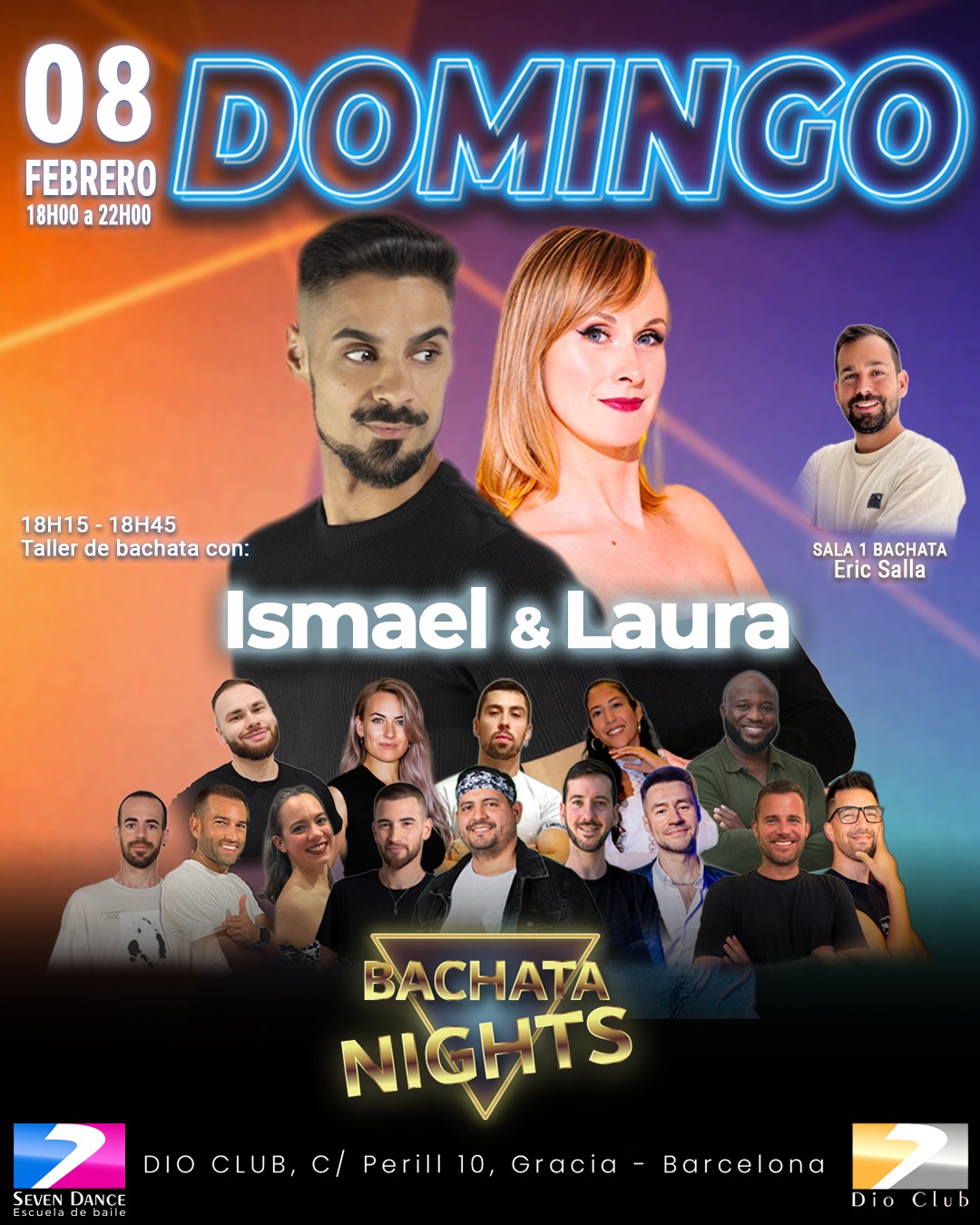 Escuelas de Baile Seven Dance Barcelona con prácticas y clases de baile, bachata y salsa