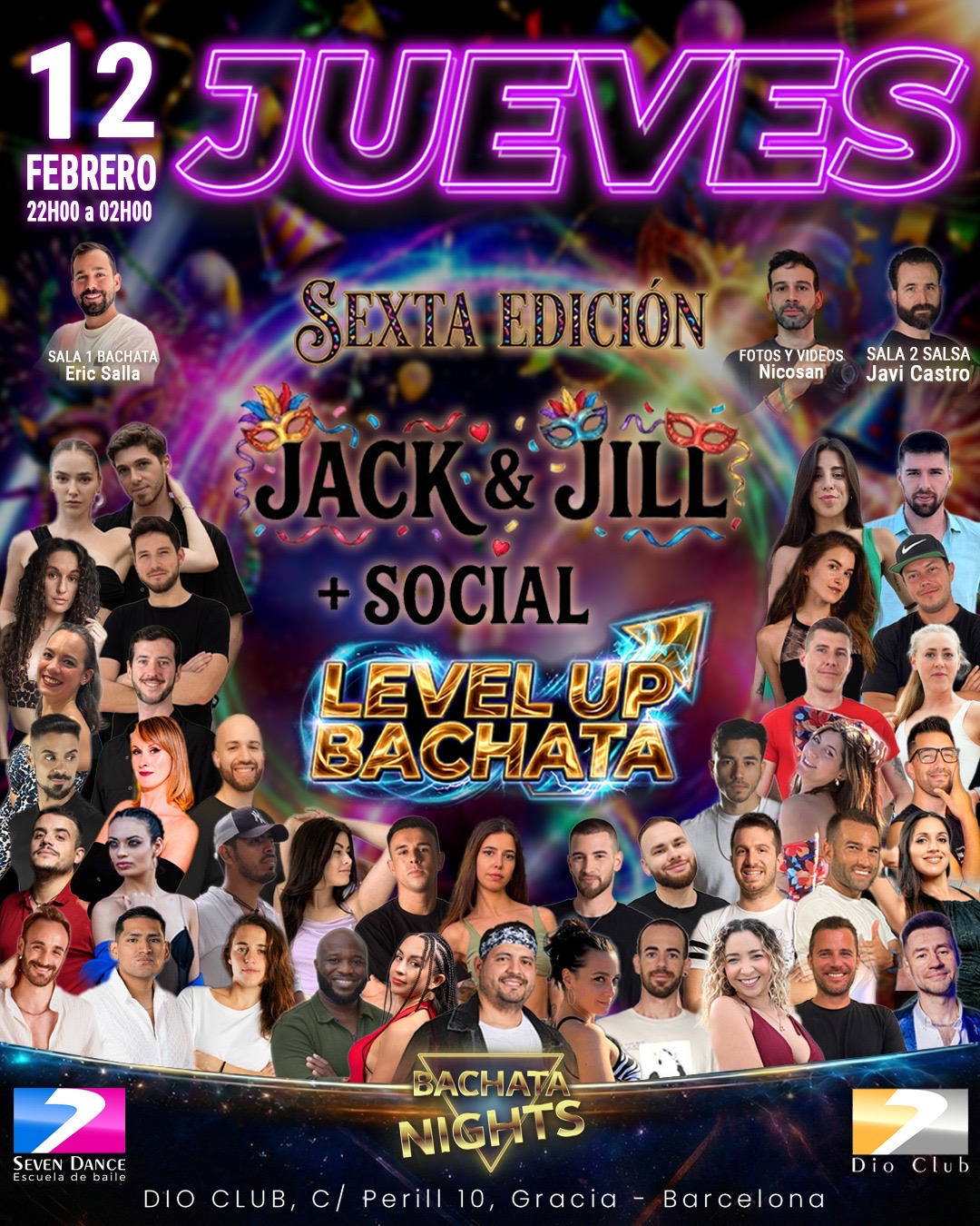 Escuela de Baile Seven Dance Barcelona con prácticas y clases de baile, bachata y salsa