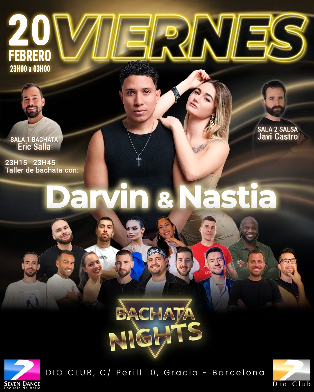 Escuela de Baile Seven Dance Barcelona con prácticas y clases de baile, bachata y salsa