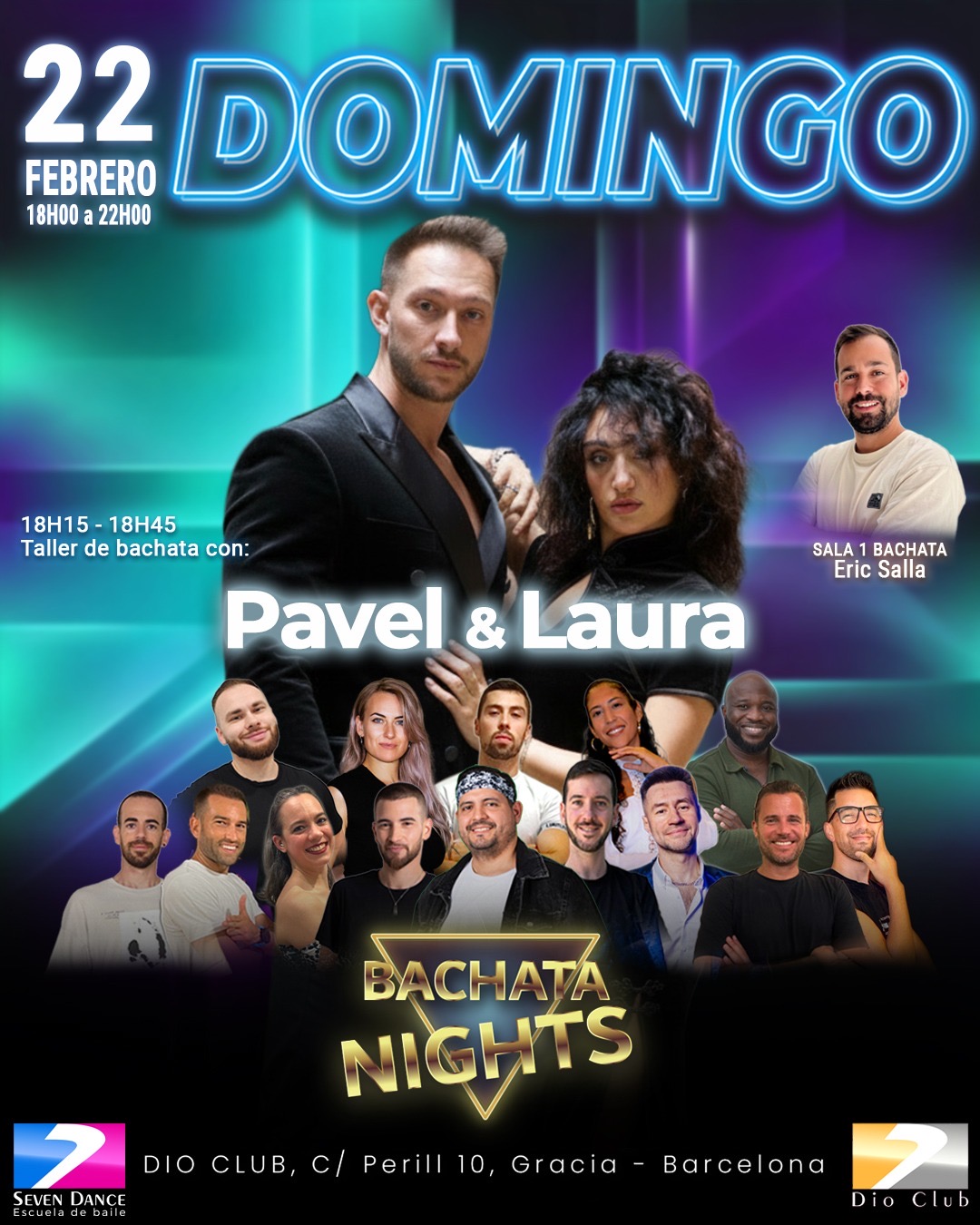 Escuelas de Baile Seven Dance Barcelona con prácticas y clases de baile, bachata y salsa