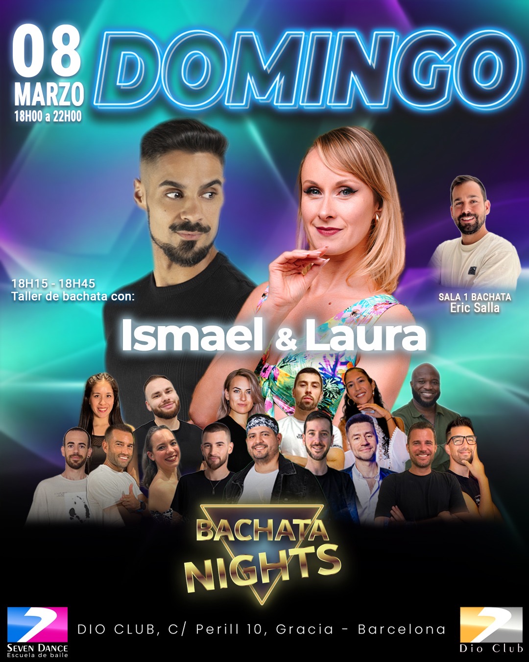 Escuelas de Baile Seven Dance Barcelona con prácticas y clases de baile, bachata y salsa