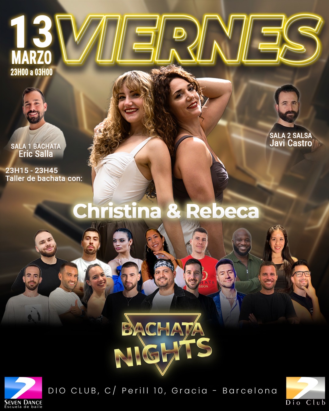 Escuela de Baile Seven Dance Barcelona con prácticas y clases de baile, bachata y salsa