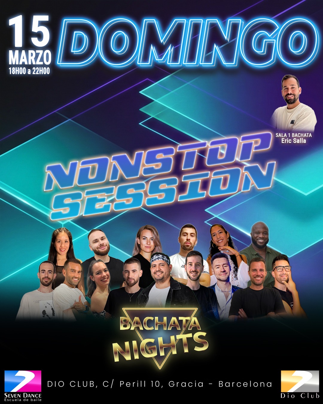 Escuelas de Baile Seven Dance Barcelona con prácticas y clases de baile, bachata y salsa