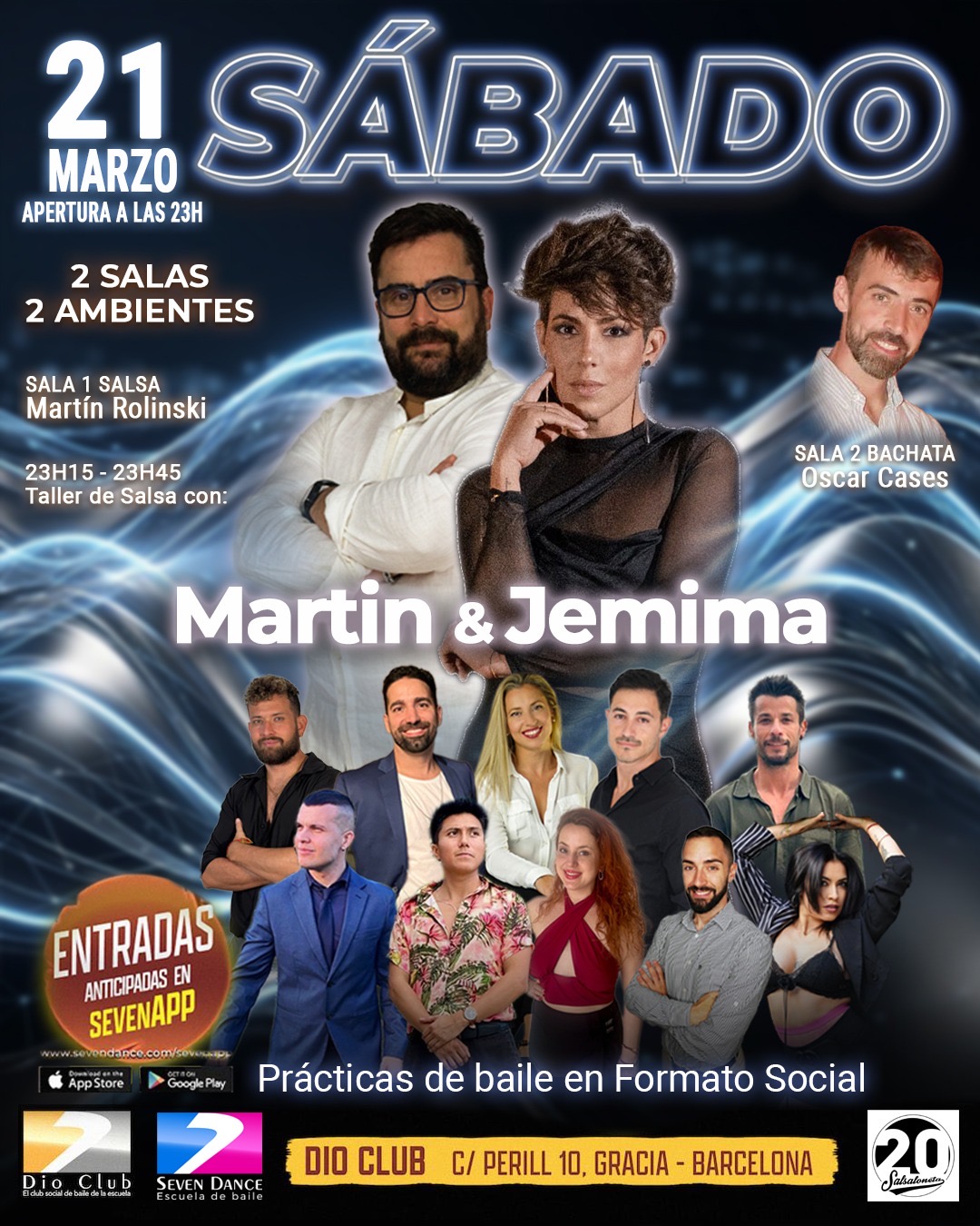 Escuela de Baile Seven Dance Barcelona con prácticas y clases de baile, bachata y salsa