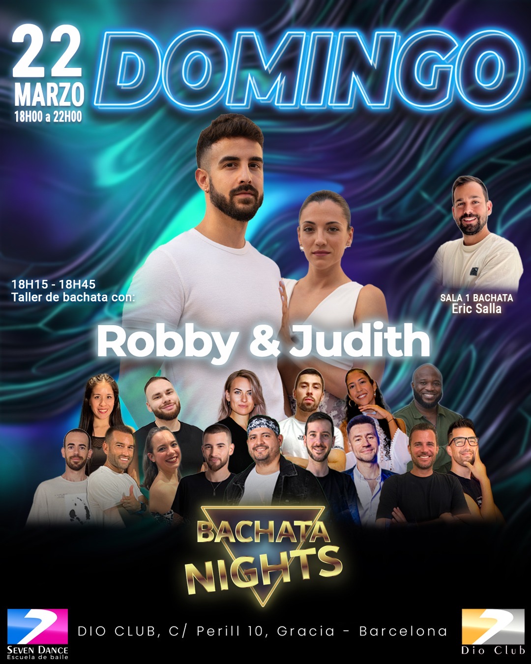 Escuelas de Baile Seven Dance Barcelona con prácticas y clases de baile, bachata y salsa