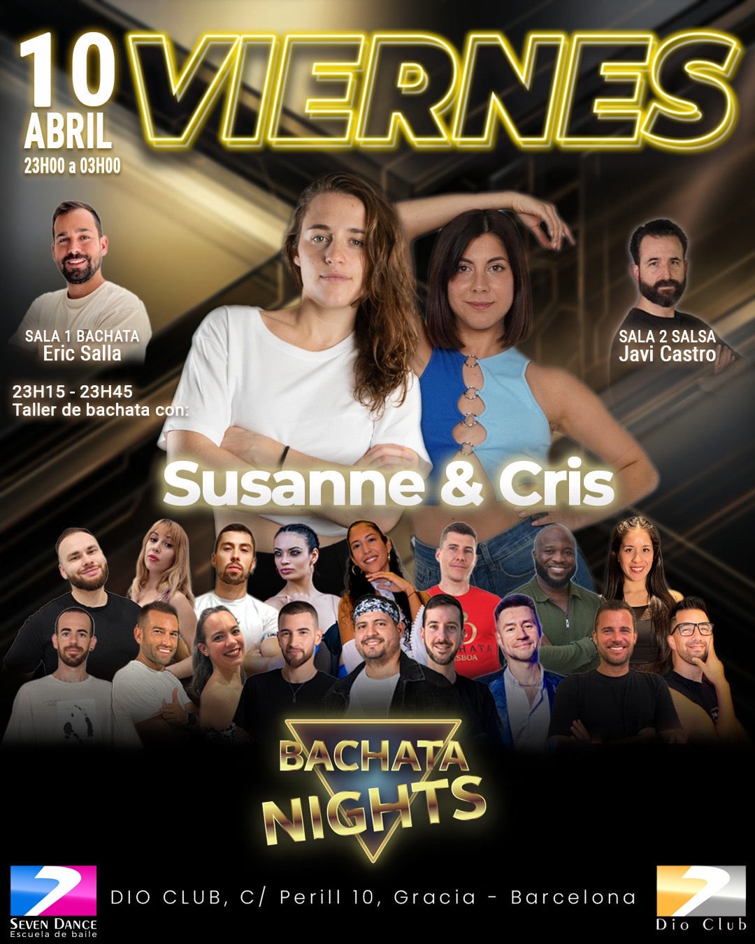 Escuela de Baile Seven Dance Barcelona con prácticas y clases de baile, bachata y salsa