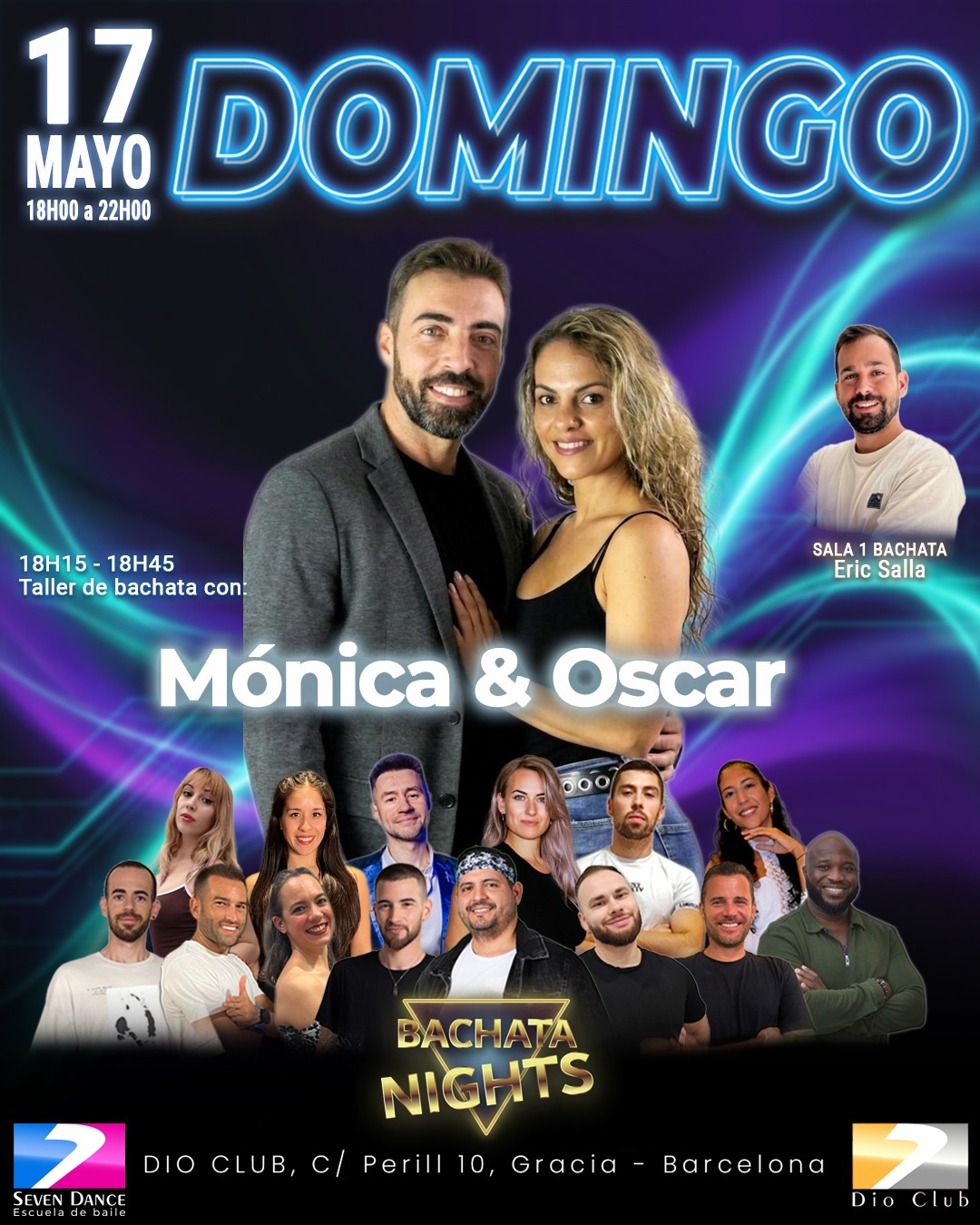 Escuelas de Baile Seven Dance Barcelona con prácticas y clases de baile, bachata y salsa