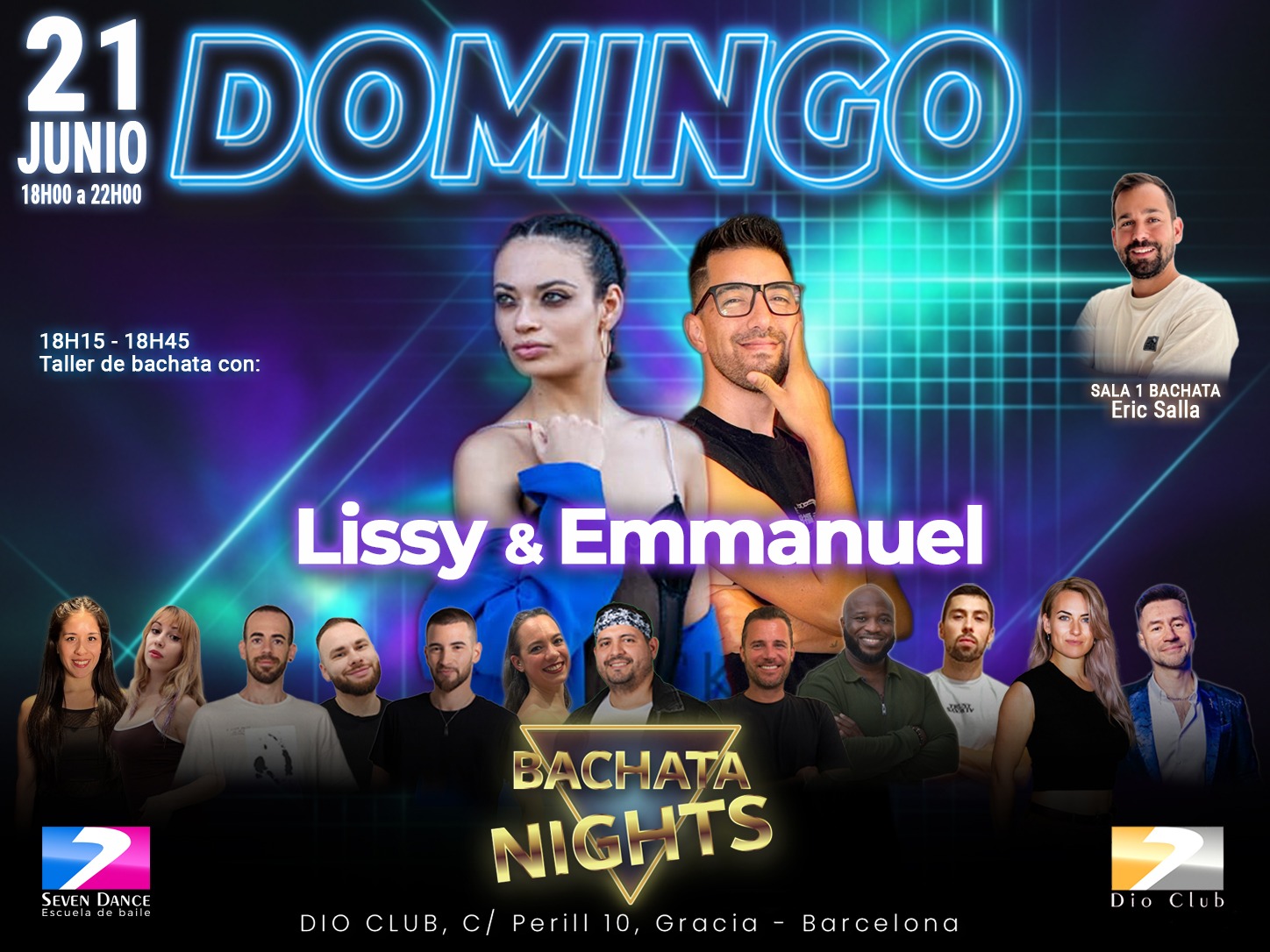 Escuelas de Baile Seven Dance Barcelona con prácticas y clases de baile, bachata y salsa