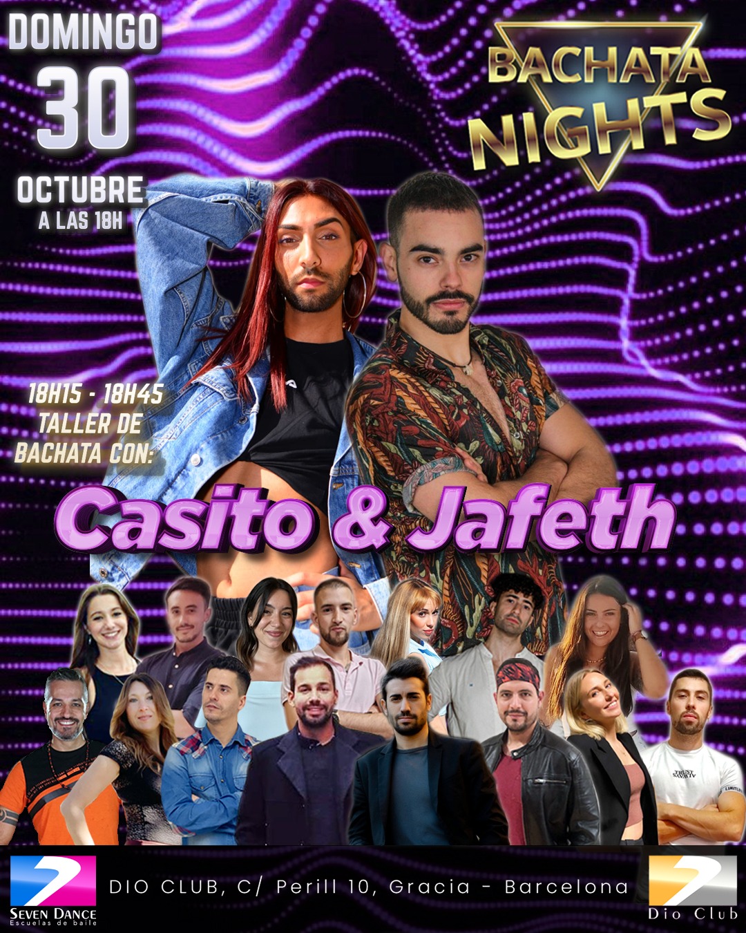 Escuelas de Baile Seven Dance Barcelona con prácticas y clases de baile, bachata y salsa