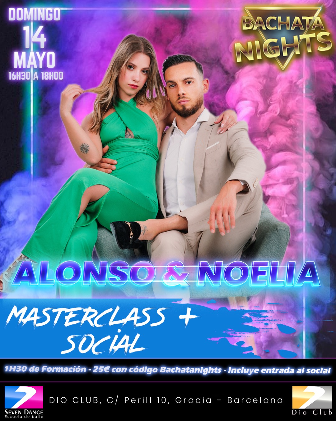 Escuela de Baile Seven Dance Barcelona con prácticas y clases de baile, bachata y salsa