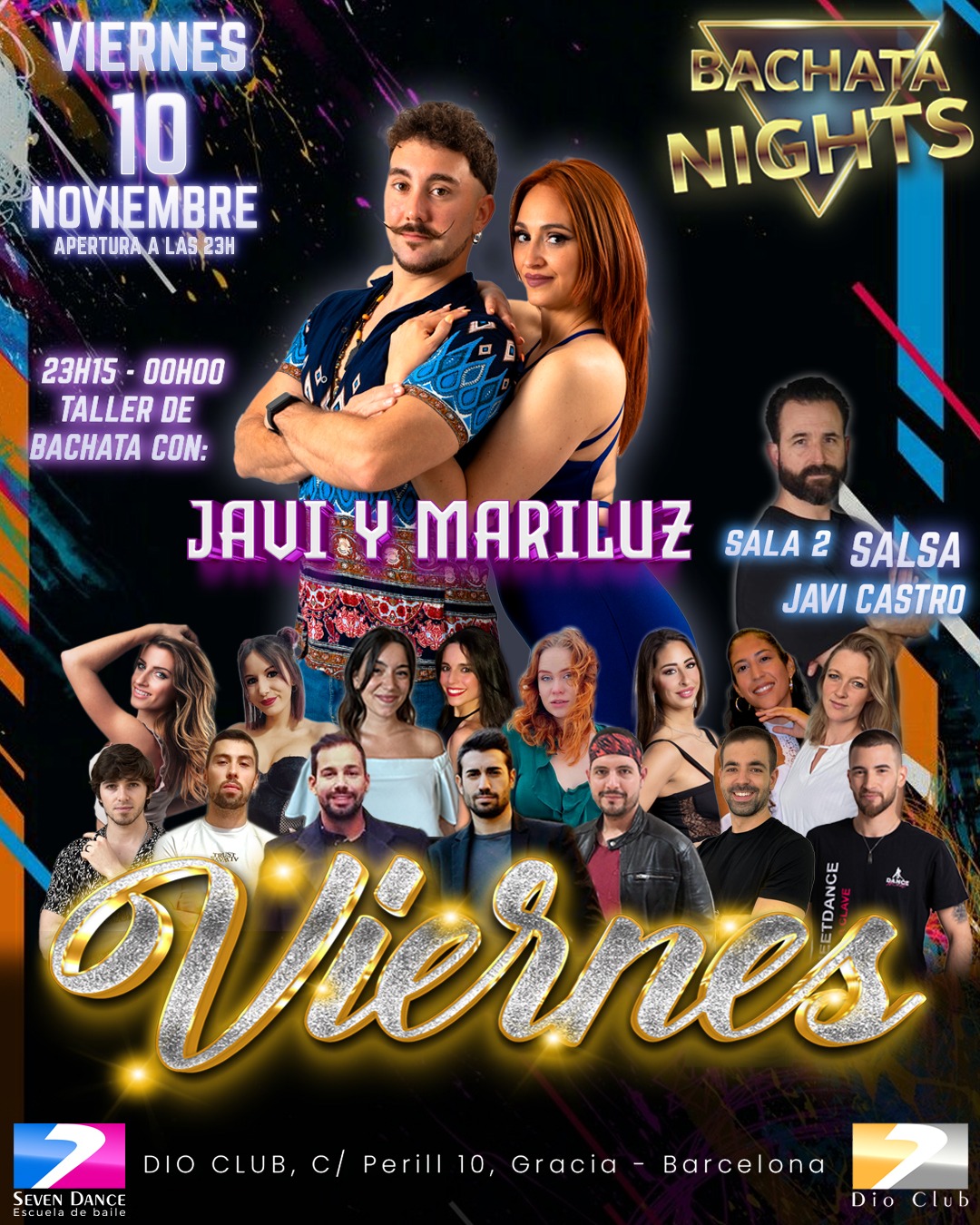Escuela de Baile Seven Dance Barcelona con prácticas y clases de baile, bachata y salsa