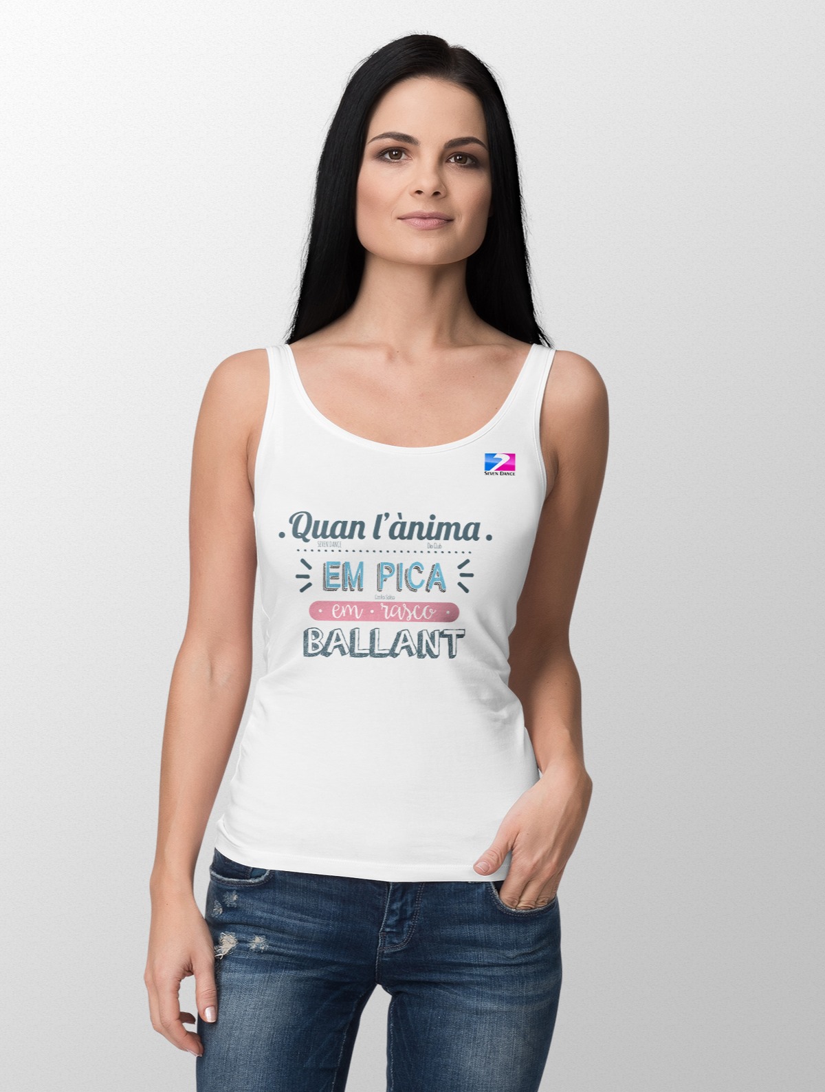 Camiseta Blanca  Tirantes "Quan l'ànima em pica em rasco ballant"