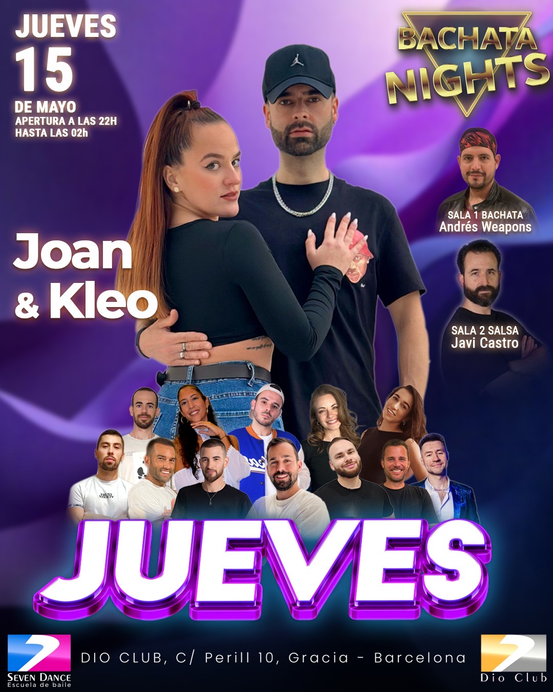 Escuela de Baile Seven Dance Barcelona con prácticas y clases de baile, bachata y salsa