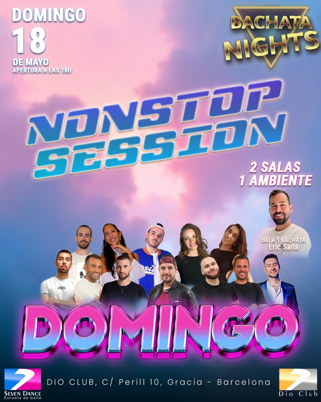 Escuelas de Baile Seven Dance Barcelona con prácticas y clases de baile, bachata y salsa