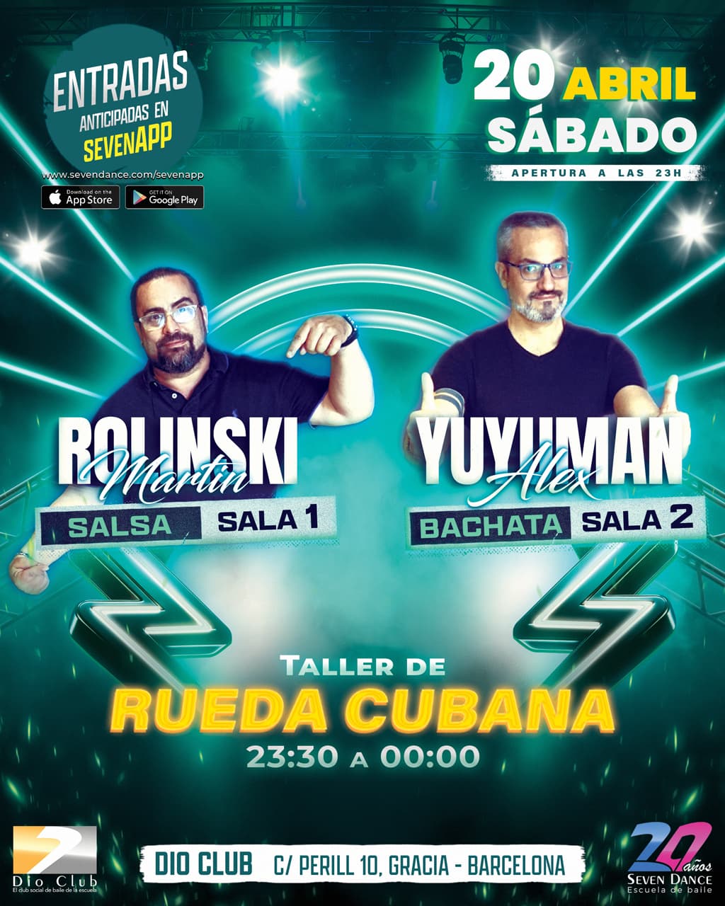 Escuela de Baile Seven Dance Barcelona con prácticas y clases de baile, bachata y salsa