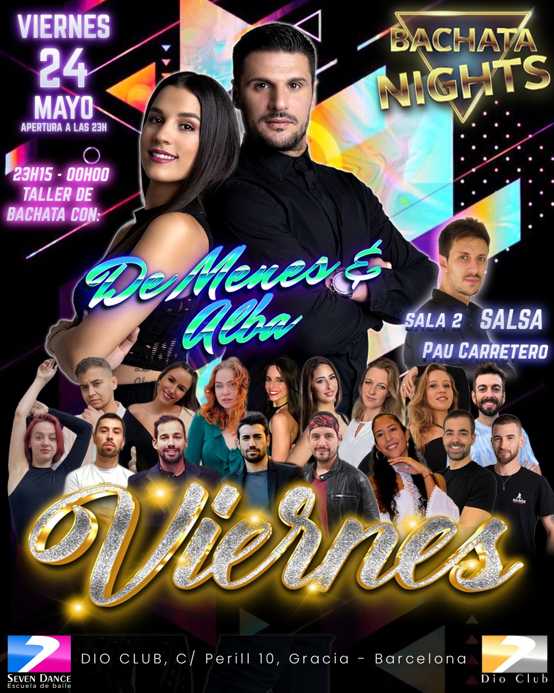 Escuela de Baile Seven Dance Barcelona con prácticas y clases de baile, bachata y salsa
