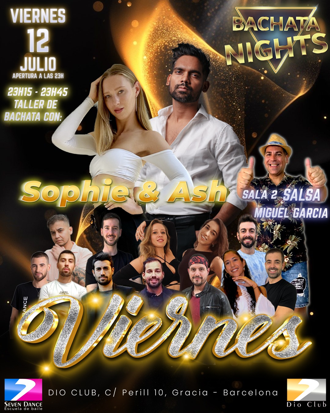 Escuela de Baile Seven Dance Barcelona con prácticas y clases de baile, bachata y salsa
