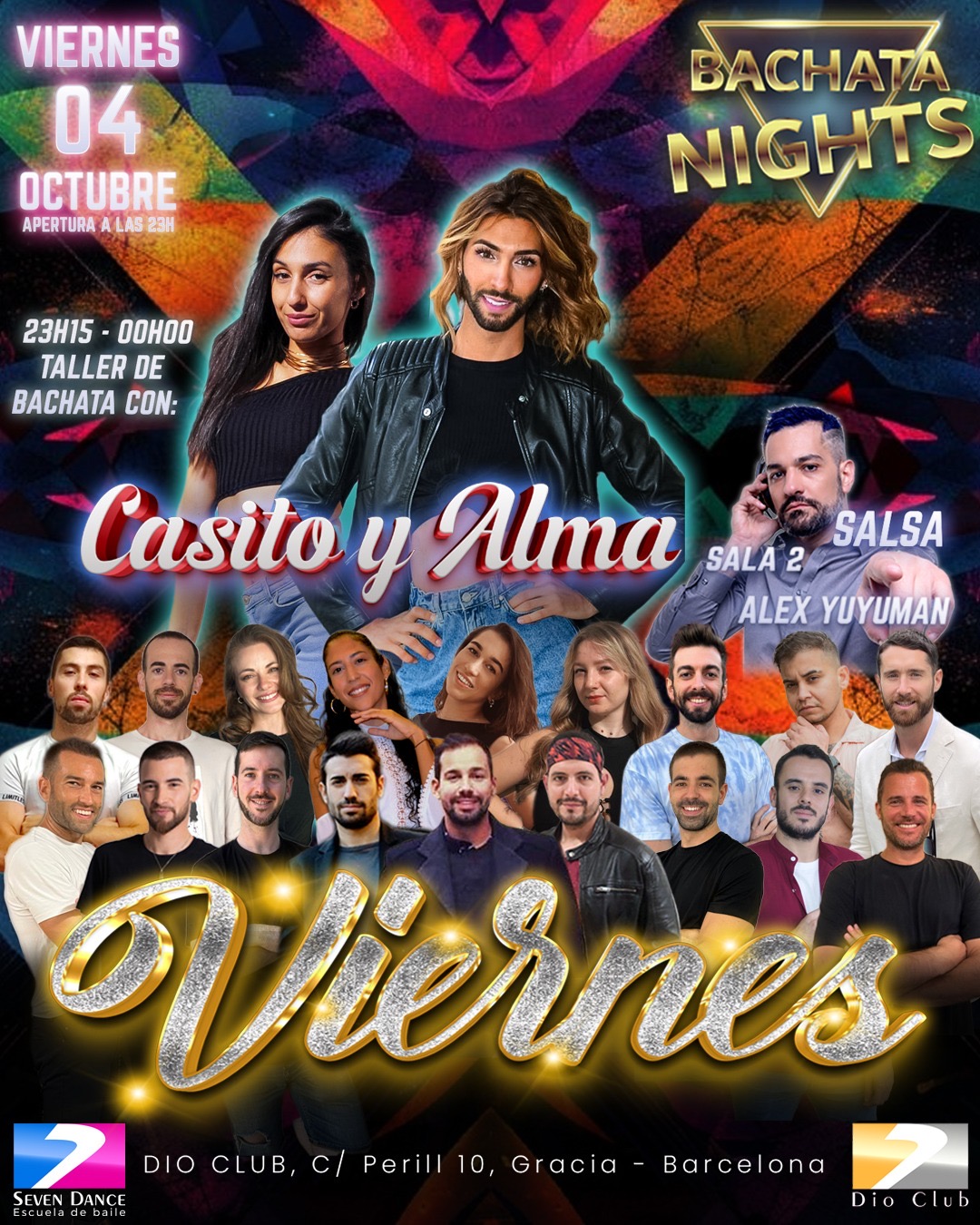 Escuela de Baile Seven Dance Barcelona con prácticas y clases de baile, bachata y salsa