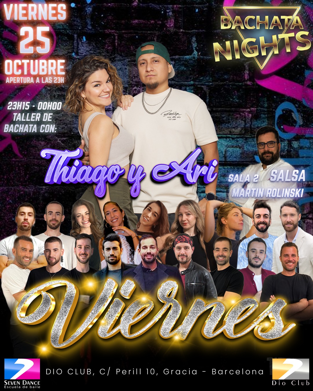 Escuela de Baile Seven Dance Barcelona con prácticas y clases de baile, bachata y salsa