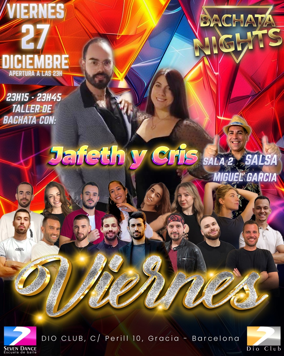 Escuela de Baile Seven Dance Barcelona con prácticas y clases de baile, bachata y salsa