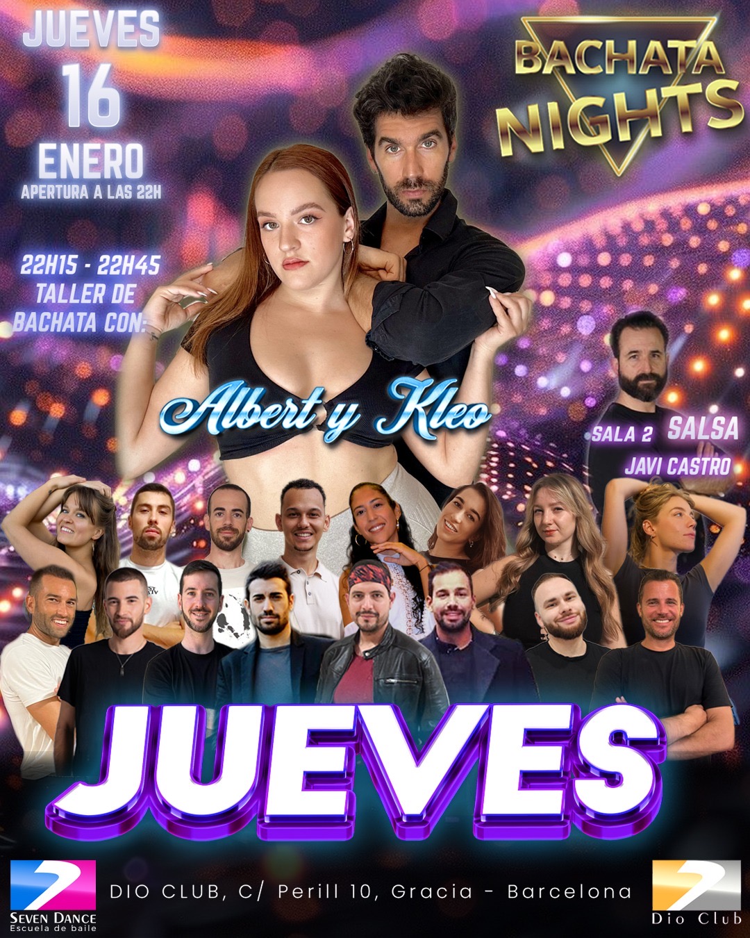 Escuela de Baile Seven Dance Barcelona con prácticas y clases de baile, bachata y salsa