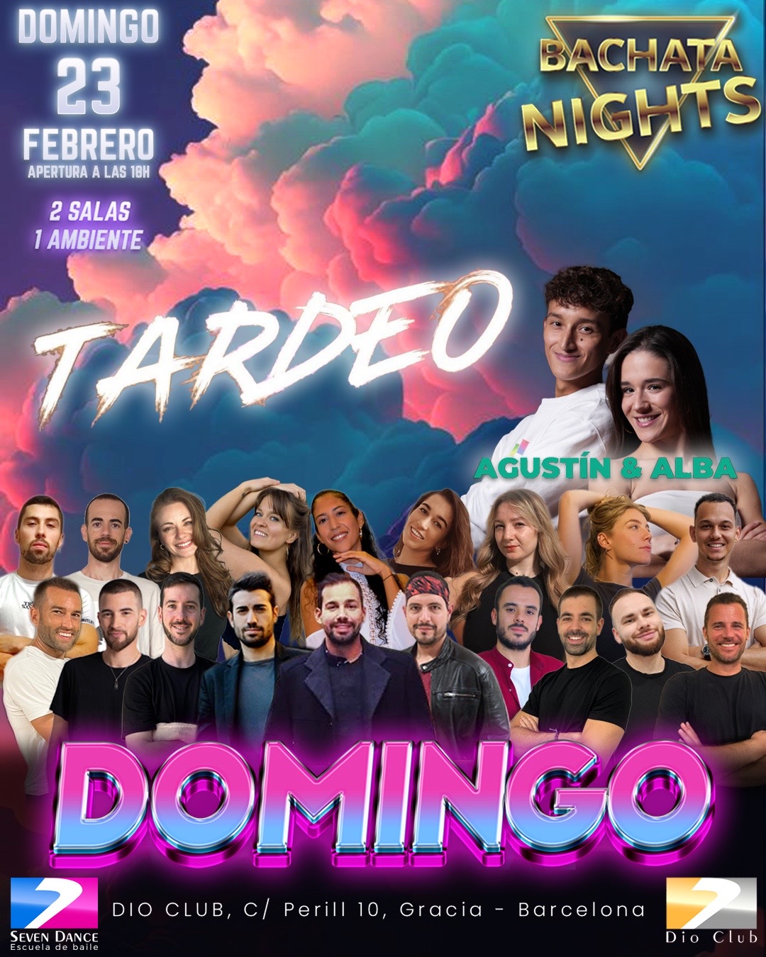 Escuelas de Baile Seven Dance Barcelona con prácticas y clases de baile, bachata y salsa